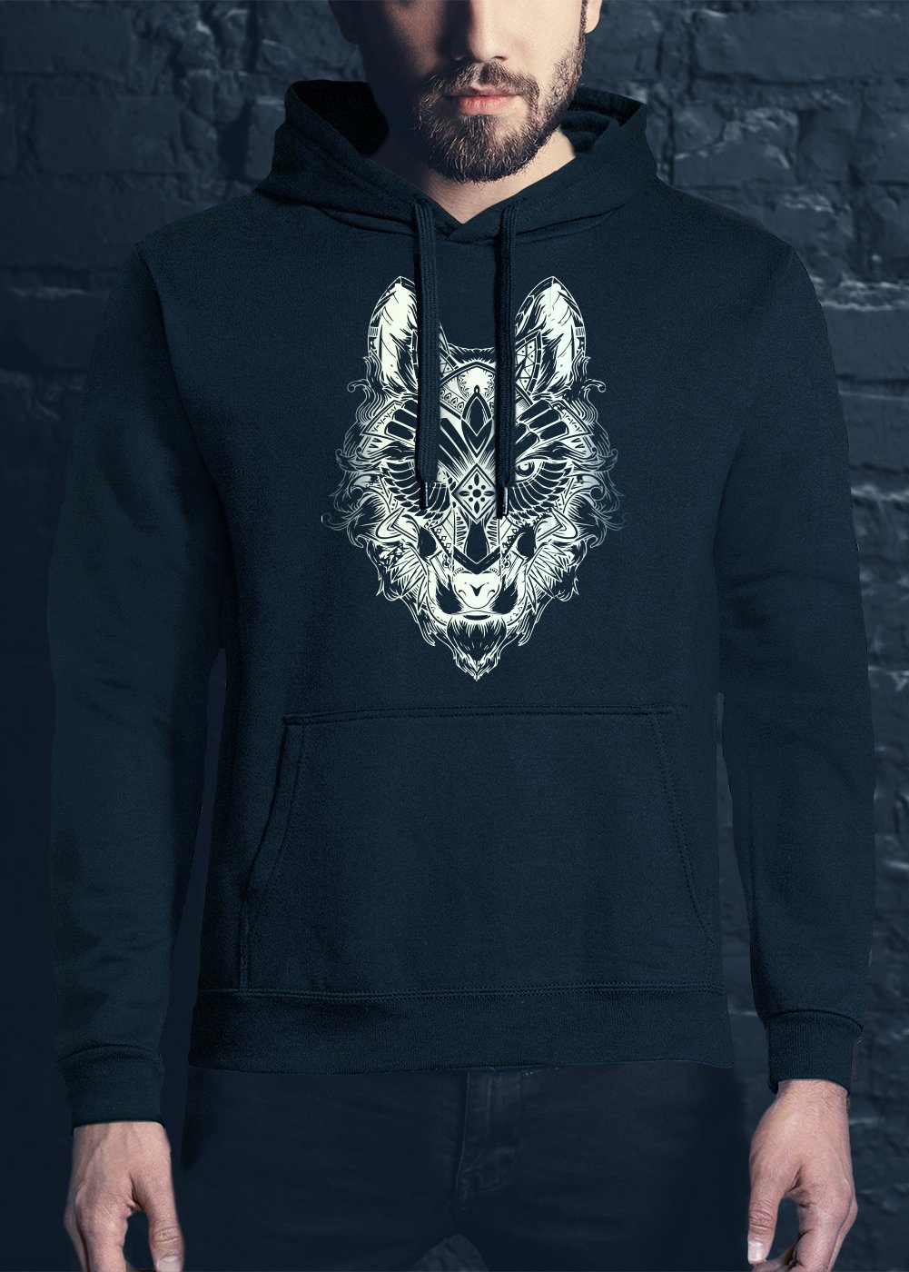 Underworld Wolf hoodie glows in the dark