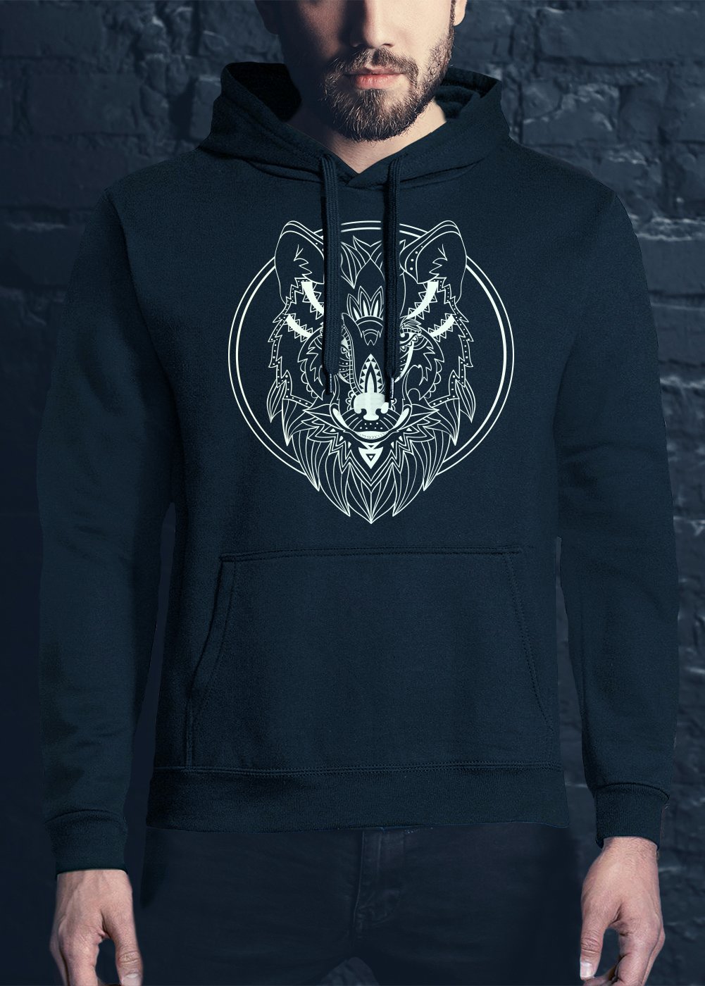 Wolf in the forest hoodie